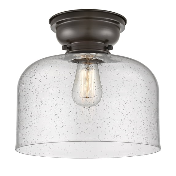 623-1F-OB-G74-L-LED-Innovations Lighting-Bell - 3.5W 1 LED Flush Mount In Industrial Style-9.4 Inches Tall and 12 Inches Wide Oil Rubbed Bronze Seedy