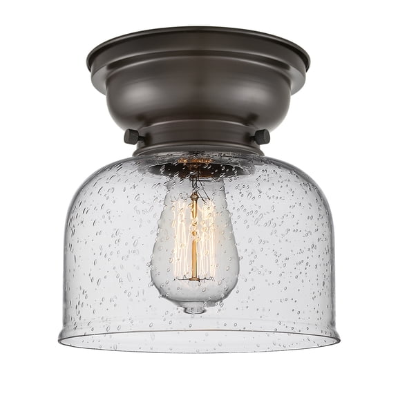 623-1F-OB-G74-LED-Innovations Lighting-Bell - 3.5W 1 LED Flush Mount In Industrial Style-7.88 Inches Tall and 8 Inches Wide Oil Rubbed Bronze Seedy