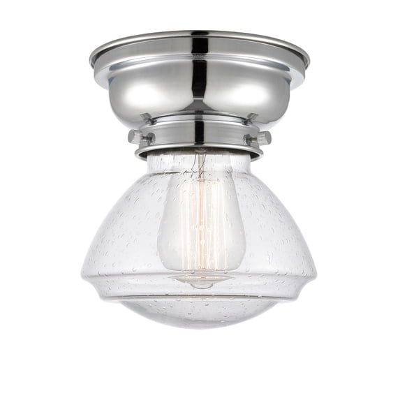 623-1F-PC-G324-LED-Innovations Lighting-Olean-3.5W 1 LED Flush Mount in Industrial Style-6.75 Inches Wide by 6.4 Inches High Polished Chrome Finish
