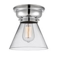 thumbnail image 1 of Innovations 623-1F-PC-G42-LED Large Cone 1 Light 8 inch Flush Mount, Polished Chrome, 1 of 1
