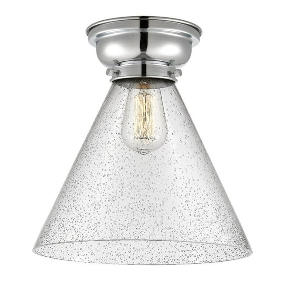 623-1F-PC-G44-L-Innovations Lighting-Cone - 1 Light Flush Mount In Industrial Style-11.4 Inches Tall and 12 Inches Wide-Polished Chrome Finish-Seedy
