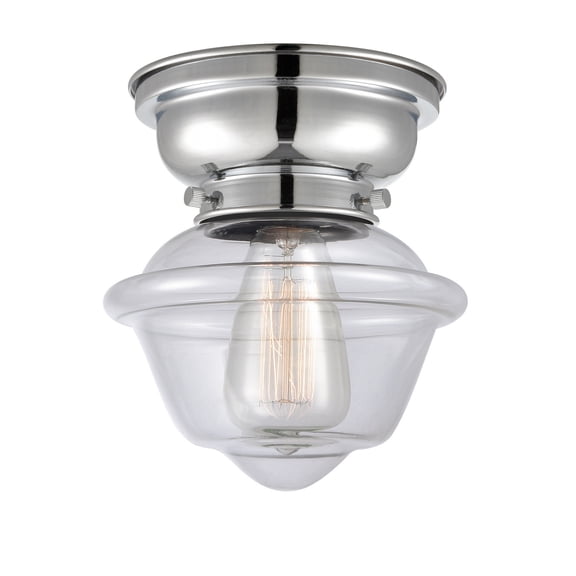 623-1F-PC-G532-LED-Innovations Lighting-Small Oxford-3.5W 1 LED Flush Mount in Traditional Style-7.5 Inches Wide by 7.15 Inches High Polished Chrome