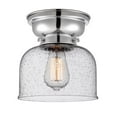 thumbnail image 1 of 623-1F-PC-G74-LED-Innovations Lighting-Bell - 3.5W 1 LED Flush Mount In Industrial Style-7.88 Inches Tall and 8 Inches Wide Polished Chrome Seedy, 1 of 1
