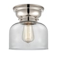 thumbnail image 1 of 623-1F-PN-G72-LED-Innovations Lighting-Bell - 3.5W 1 LED Flush Mount In Industrial Style-7.88 Inches Tall and 8 Inches Wide Polished Nickel Clear, 1 of 1