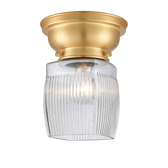 Innovations 623-1F-SG-G302 Colton 1 Light 8 inch Flush Mount, Satin Gold