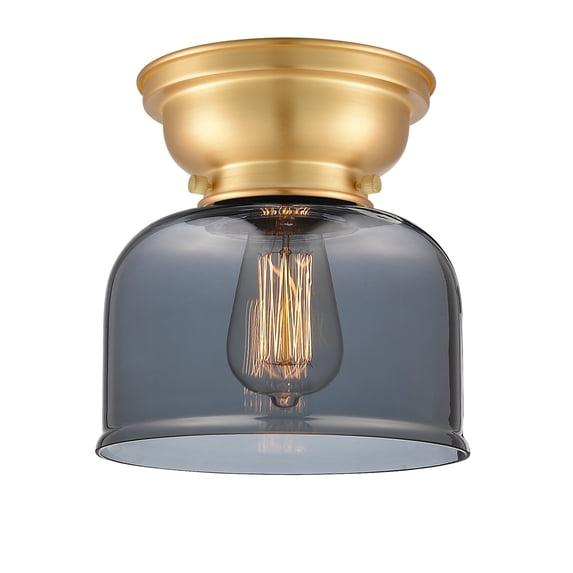 623-1F-SG-G73-LED-Innovations Lighting-Large Bell-3.5W 1 LED Flush Mount in Industrial Style-8 Inches Wide by 7.15 Inches High Satin Gold Finish