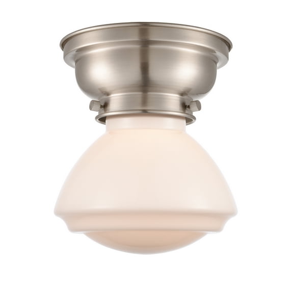 Innovations 623-1F-SN-G321-LED Olean 1 Light 7 inch Flush Mount, Brushed Satin Nickel