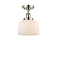 thumbnail image 1 of 916-1C-PN-G71-LED-Innovations Lighting-Large Bell-3.5W 1 LED Semi-Flush Mount in Industrial Style-8 Inches Wide by 13 Inches High   Polished Nickel, 1 of 1