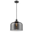 thumbnail image 1 of 916-1P-BK-G73-L-Innovations Lighting-X-Large Bell-1 Light Mini Pendant in Industrial Style-8 Inches Wide by 10 Inches High   Matte Black Finish with, 1 of 1