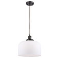 thumbnail image 1 of 916-1P-OB-G71-L-Innovations Lighting-X-Large Bell-1 Light Mini Pendant in Industrial Style-8 Inches Wide by 10 Inches High   Oil Rubbed Bronze Finish, 1 of 1
