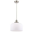 thumbnail image 1 of 916-1P-SN-G71-L-LED-Innovations Lighting-X-Large Bell-3.5W 1 LED Mini Pendant in Industrial Style-8 Inches Wide by 10 Inches High   Brushed Satin, 1 of 1