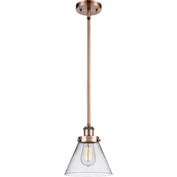 Innovations 916-1S-AC-G42-LED Large Cone 1 Light Pendant part of the Ballston Collection, Antique Copper