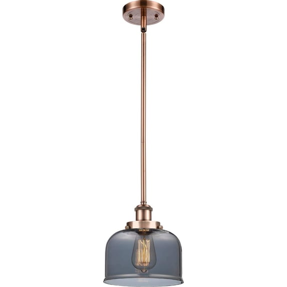 Innovations 916-1S-AC-G73-LED Large Bell 1 Light Pendant part of the Ballston Collection, Antique Copper