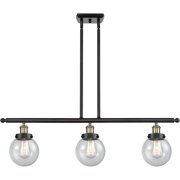 Innovations 916-3I-BAB-G204-6-LED Beacon 3 Light Island Light part of the Ballston Collection, Black Antique Brass