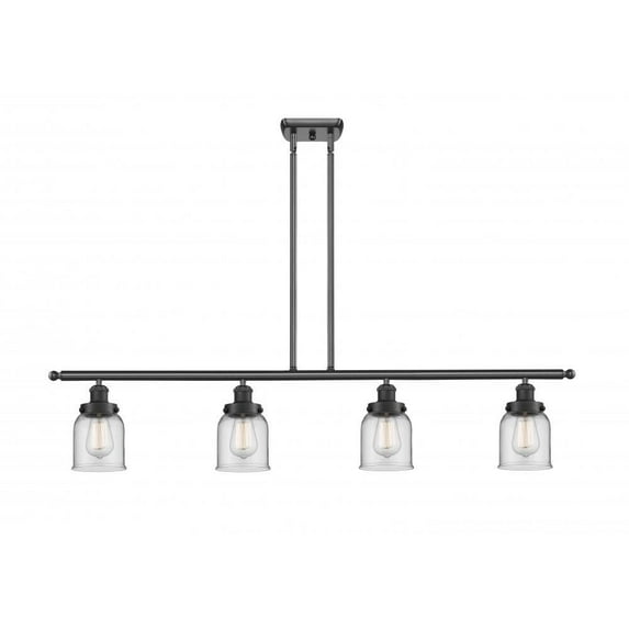 Innovations 916-4I-BK-G52-LED Small Bell 3 Light Island Light part of the Ballston Collection, Matte Black
