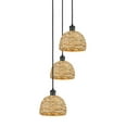 thumbnail image 1 of Innovations Lighting 113B-3P-30-19 Woven Rattan Pendant Woven Rattan 3 Light 19" Wide, 1 of 3