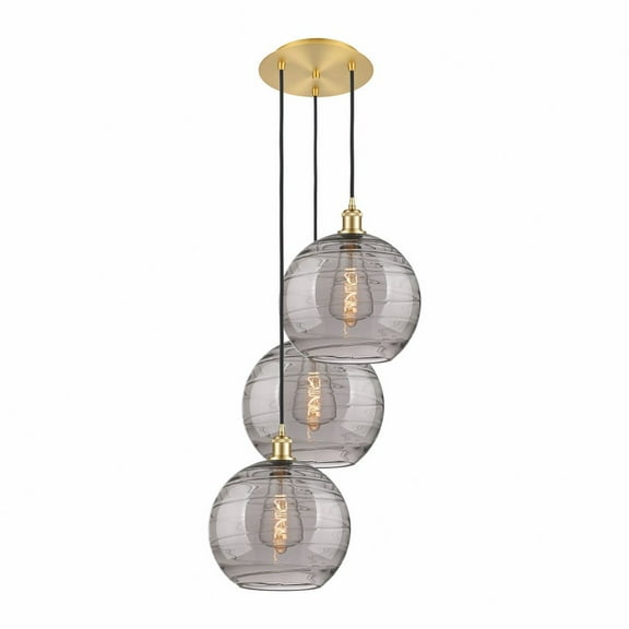 Innovations Lighting - Athens Deco Swirl - 3 Light Cord Hung Multi Pendant In
