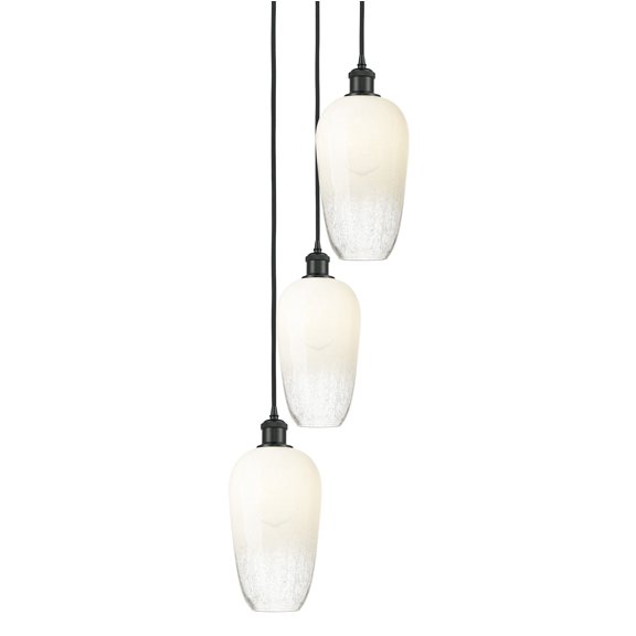 Innovations Lighting 113B-3P-BK-G484-7OP Brookhaven Flute 3 Light 14" Wide Multi Light