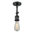 thumbnail image 1 of Innovations Lighting 200Nh-F Bare Bulb 1 Light 5" Wide Semi-Flush Ceiling Fixture - Black, 1 of 1