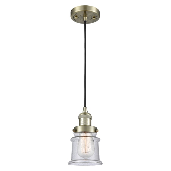 Innovations Lighting 201C-AB-G184 Canton 6" Wide Mini Pendant - Brass