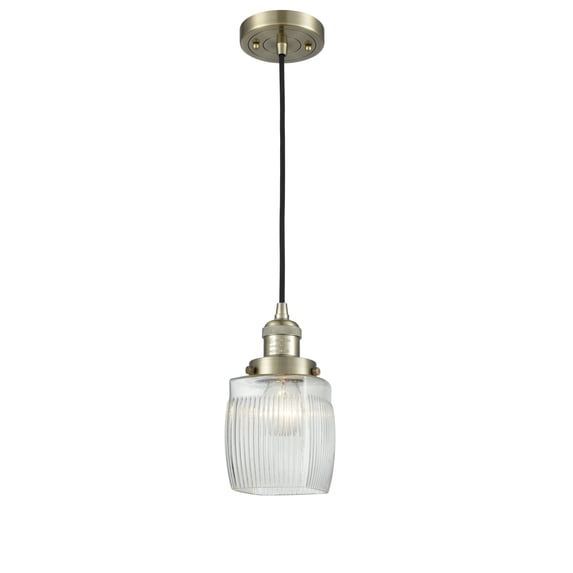 Innovations Lighting 201C-AB-G302 Colton 1 Light 6" Wide Mini Pendant - Brass