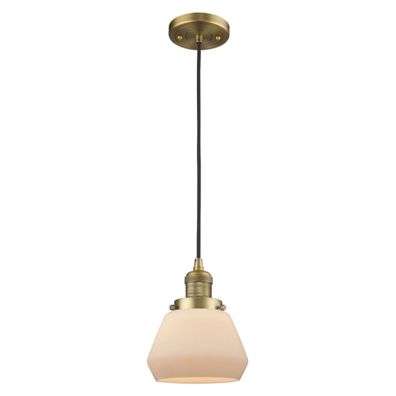 Innovations Lighting 201C Fulton Fulton 7" Wide Mini Pendant - White