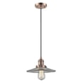 thumbnail image 1 of innovations halophane 1 light mini pendant - antique copper - 201c-ac-g2, 1 of 5