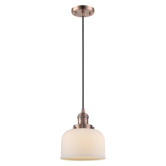 Innovations Lighting 201C Large Bell Large Bell 8" Wide Mini Pendant - Copper