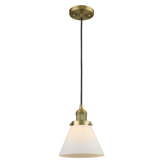 Innovations Lighting 201C Large Cone Large Cone 8" Wide Mini Pendant - White