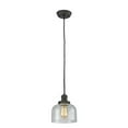 thumbnail image 1 of Innovations Lighting 201C-OB-G74 Large Cone-One Light Cord Mini Pendant-5 Inches Wide by 8 Inches High   Oiled Rubbed Bronze Finish with Seedy Glass, 1 of 4