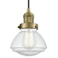 thumbnail image 1 of Innovations Lighting 201C Olean Olean 7" Wide Mini Cord Hung Pendant - Brass, 1 of 7