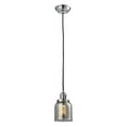 thumbnail image 1 of Innovations Lighting 201C-PN-G53-LED Small Bell-3.5W 1 LED Mini Pendant in Traditional Style-5 Inches Wide by 10 Inches High   Polished Nickel Finish with Plated Smoke Glass, 1 of 1