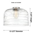 thumbnail image 1 of Innovations Lighting 201F-PN-G713-L Bell 12" Wide Semi-Flush Ceiling Fixture - Polished, 1 of 5