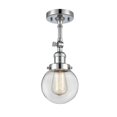 thumbnail image 1 of Innovations Lighting 201F-PC-G202-6 Beacon 1 Light 6" Wide Semi-Flush Ceiling Fixture -, 1 of 4