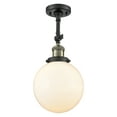 thumbnail image 1 of Innovations Lighting 201F-8 Beacon Beacon 1 Light 8" Wide Semi-Flush Ceiling Fixture -, 1 of 7
