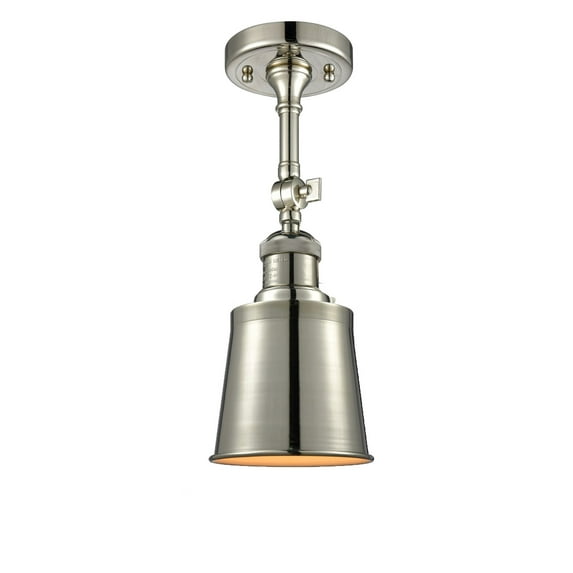 Innovations Lighting 201F-PN-M9-PN Addison 5" Wide Semi-Flush Ceiling Fixture - Nickel
