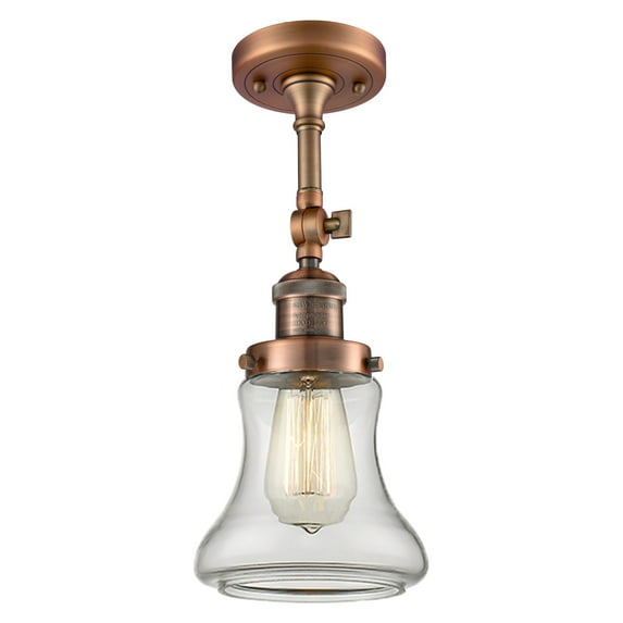 Innovations Lighting 201F Bellmont Bellmont 1 Light 6" Wide Convertible Semi-Flush Ceiling