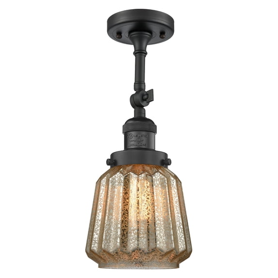 Innovations Lighting 201F-BK-G146 Chatham 1 Light 6" Wide Semi-Flush Ceiling Fixture -