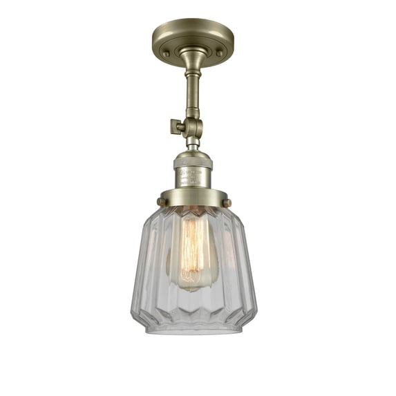 Innovations Lighting 201F-AB-G142 Chatham 1 Light 6" Wide Semi-Flush Ceiling Fixture -