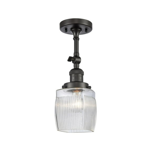 Innovations Lighting 201F Colton Colton 1 Light 6" Wide Semi-Flush Ceiling Fixture -
