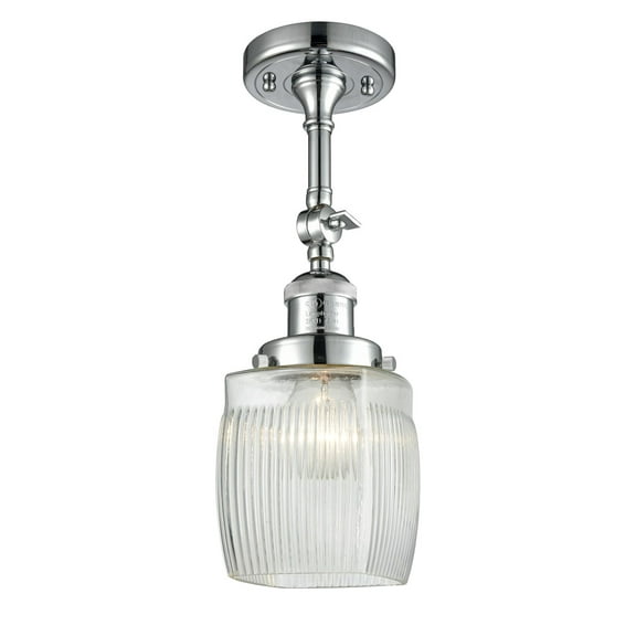 Innovations Lighting 201F Colton Colton 1 Light 6" Wide Semi-Flush Ceiling Fixture -
