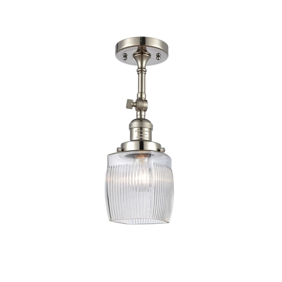 Innovations Lighting 201F-PN-G302 Colton 1 Light 6" Wide Semi-Flush Ceiling Fixture -
