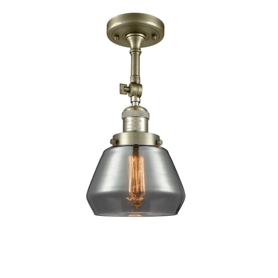 Innovations Lighting 201F Fulton Fulton 1 Light 7" Wide Semi-Flush Ceiling Fixture - Brass
