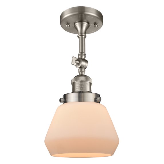 Innovations Lighting 201F-SN-G171 Fulton 1 Light 7" Wide Semi-Flush Ceiling Fixture -