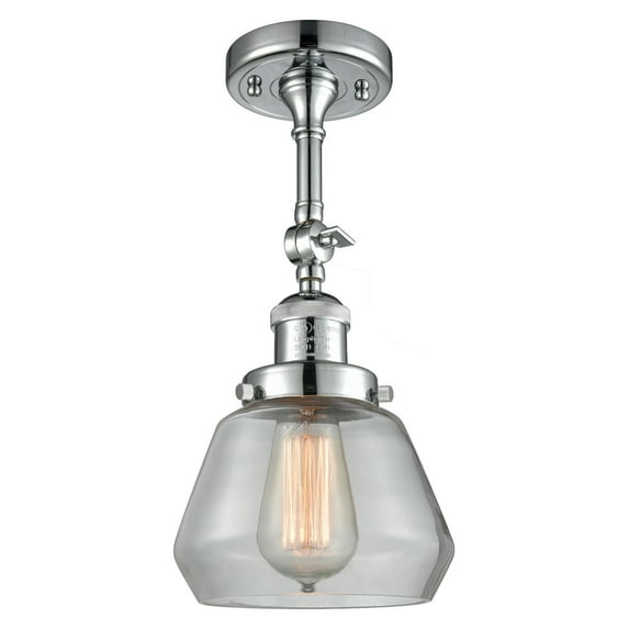 Innovations Lighting 201F-PC-G172 Fulton 1 Light 7" Wide Semi-Flush Ceiling Fixture -