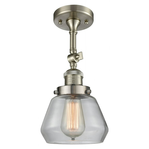 Innovations Lighting 201F-SN-G172 Fulton 1 Light 7" Wide Semi-Flush Ceiling Fixture -