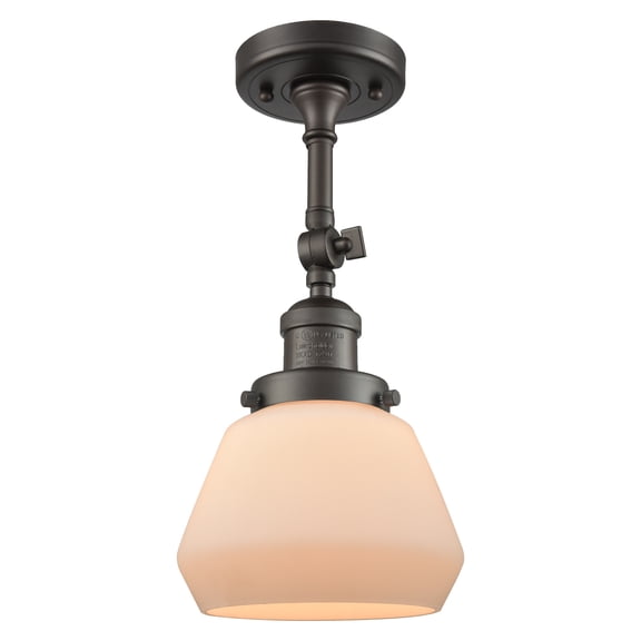 Innovations Lighting 201F-OB-G171 Fulton 1 Light 7" Wide Semi-Flush Ceiling Fixture -