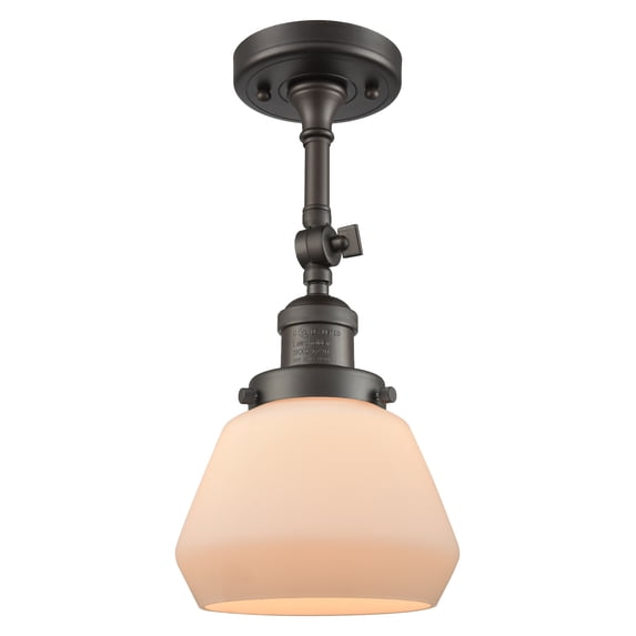Innovations Lighting 201F-OB-G171 Fulton 1 Light 7" Wide Semi-Flush Ceiling Fixture -