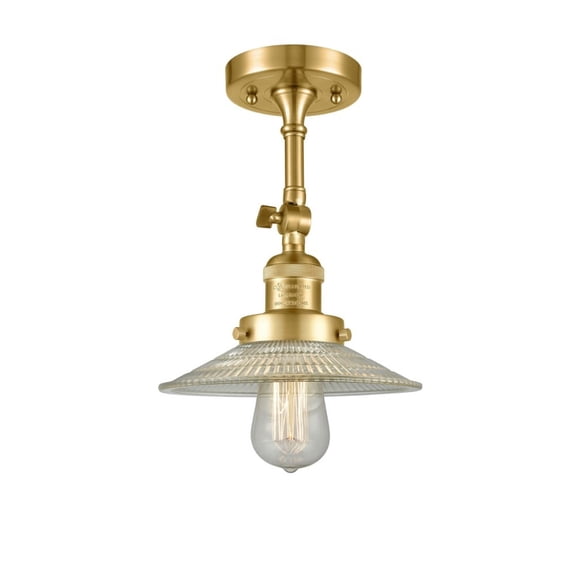 Innovations Lighting 201F-G2 Halophane 1 Light Semi-Flush Mount - Gold