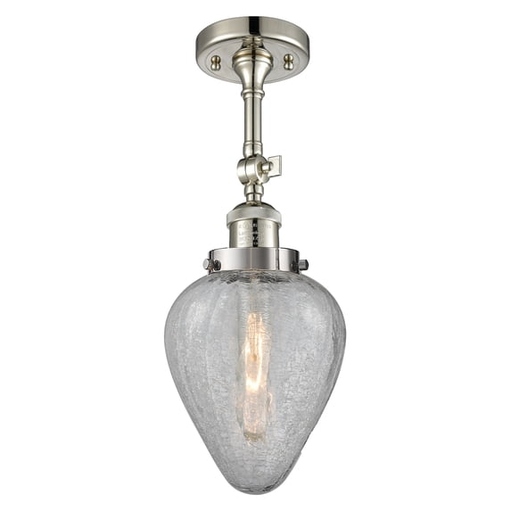 Innovations Lighting 201F-PN-G165 Geneseo 1 Light 6-1/2" Wide Semi-Flush Ceiling Fixture -